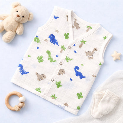 Muslin Cotton Baby Jabla Set | Pack of 3 | 0-3 Months