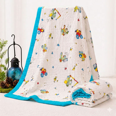 Tinitot 6 Layer Muslin Baby Blanket 100% Cotton, 110x110 cm, Soft Breathable Newborn Blanket, Lightweight Summer Swaddle for Babies