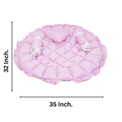 Tinitot Baby Reversible Cotton Bedding Set with Mosquito Net | 0-12 Months