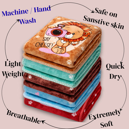 Baby Blanket for Newborn | Soft Baby Blanket 0-2 Years | Teddy Bear Fleece Blanket | Infant Blanket | Baby Shower Gift | Tinitot (80x110 cm)