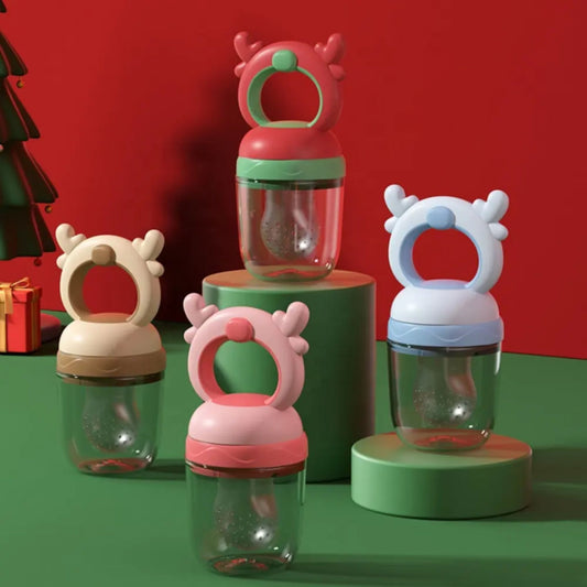 Deer Design Silicone Fruit Feeder & Teether for Babies Pack of 2