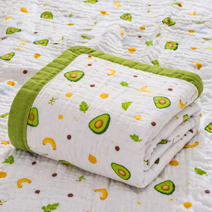 6 Layer Muslin Baby Blanket 100% Cotton, 110x110 cm, Soft Breathable Newborn Blanket, Lightweight Summer Swaddle for Babies
