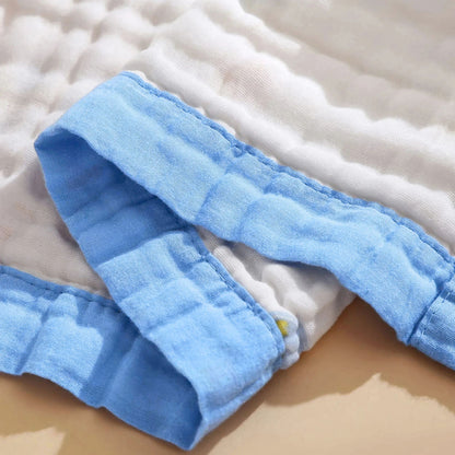 6 Layer Muslin Baby Blanket 100% Cotton, 110x110 cm, Soft Breathable Newborn Blanket, Lightweight Summer Swaddle for Babies