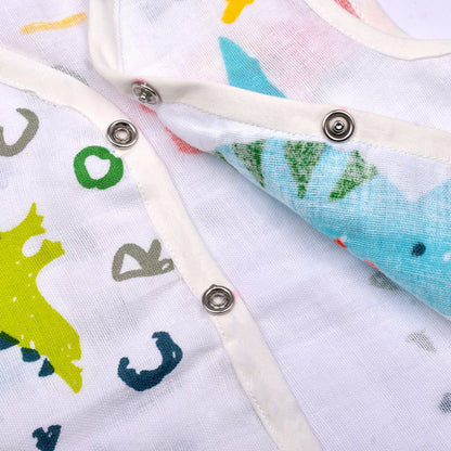 Muslin Baby Jhabla Pack of 3 | Soft Sleeveless Vest for Newborn & Infants (0-12 Months)