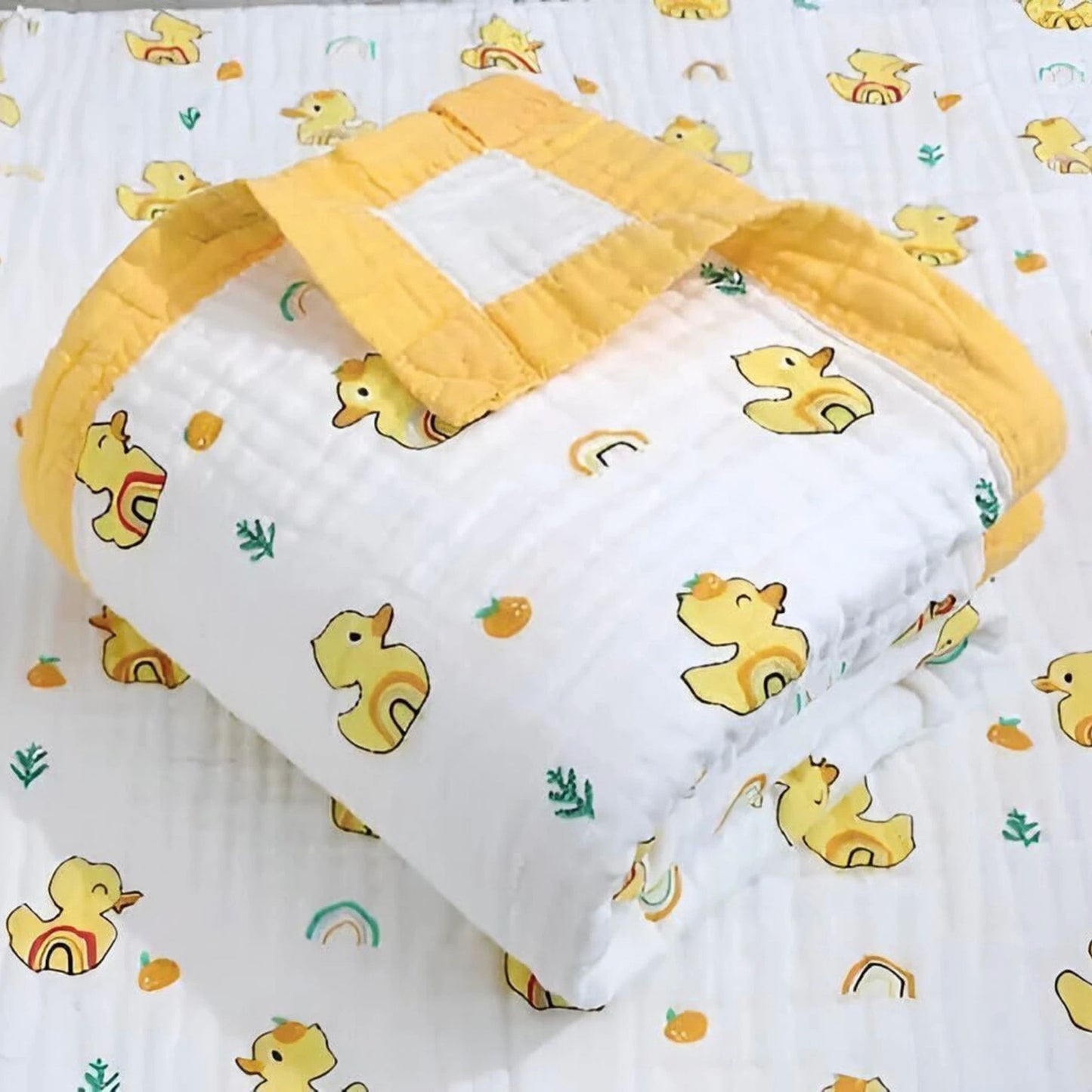 6 Layer Muslin Baby Blanket 100% Cotton, 110x110 cm, Soft Breathable Newborn Blanket, Lightweight Summer Swaddle for Babies