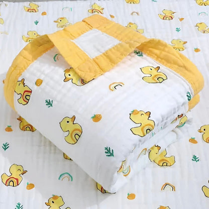 6 Layer Muslin Baby Blanket 100% Cotton, 110x110 cm, Soft Breathable Newborn Blanket, Lightweight Summer Swaddle for Babies