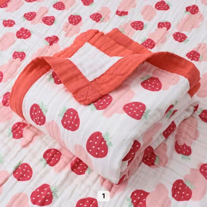 6 Layer Muslin Baby Blanket 100% Cotton, 110x110 cm, Soft Breathable Newborn Blanket, Lightweight Summer Swaddle for Babies