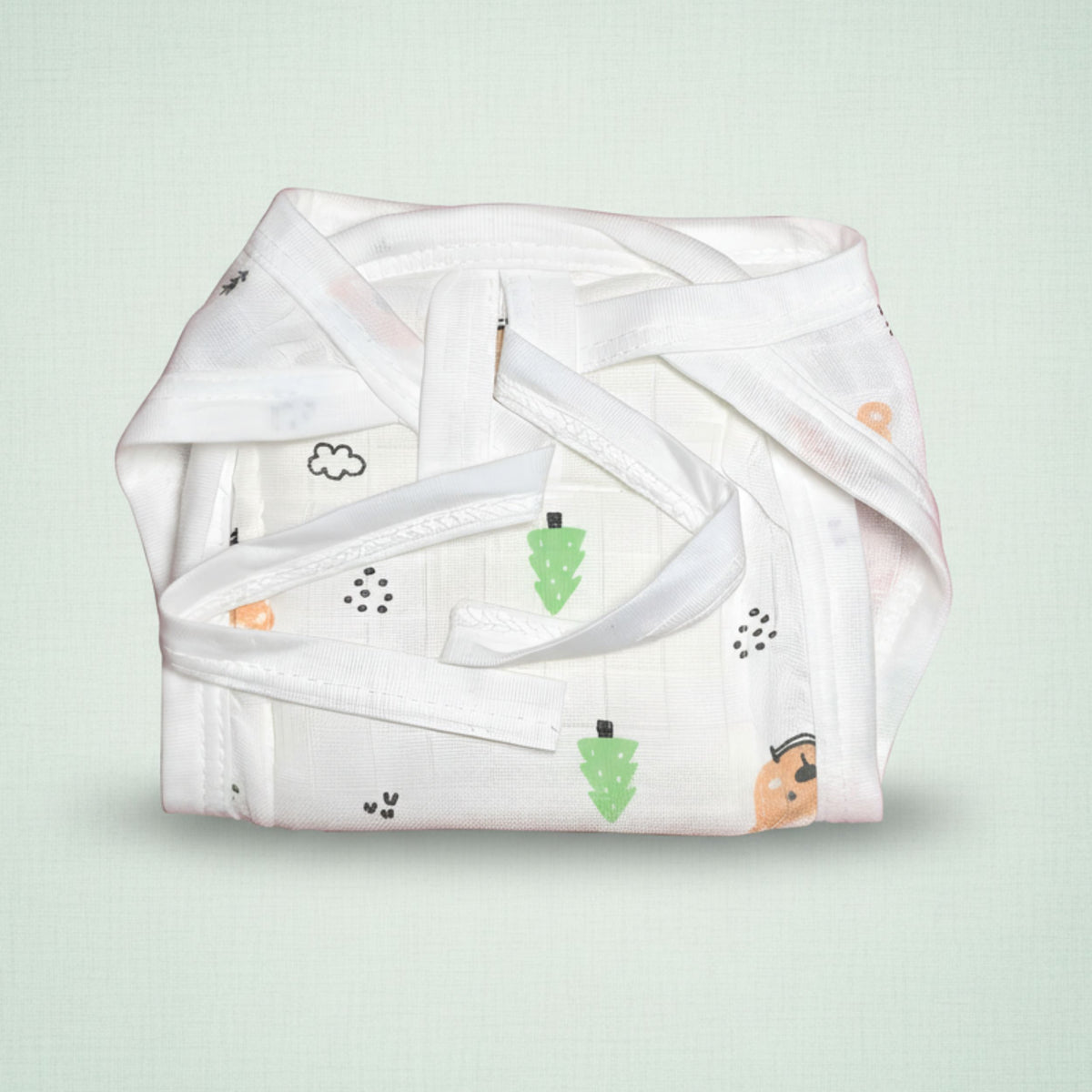 TiniTot Muslin Cloth Nappy | Langot - Pack of 3 | Washable & Reusable