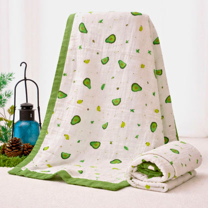 6 Layer Muslin Baby Blanket 100% Cotton, 110x110 cm, Soft Breathable Newborn Blanket, Lightweight Summer Swaddle for Babies