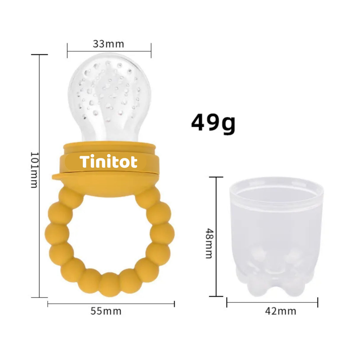 Silicone Fruit Feeder & Teether for Babies | 3 Mesh Sizes Included