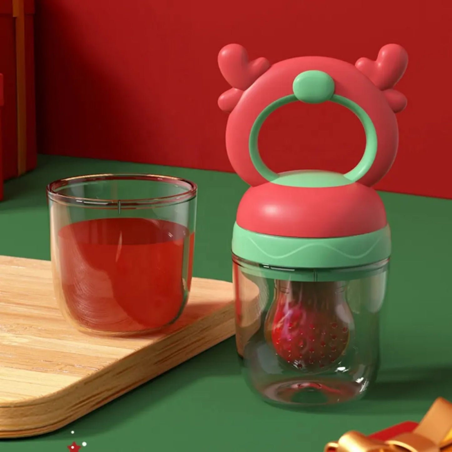 Deer Design Silicone Fruit Feeder & Teether for Babies Pack of 2