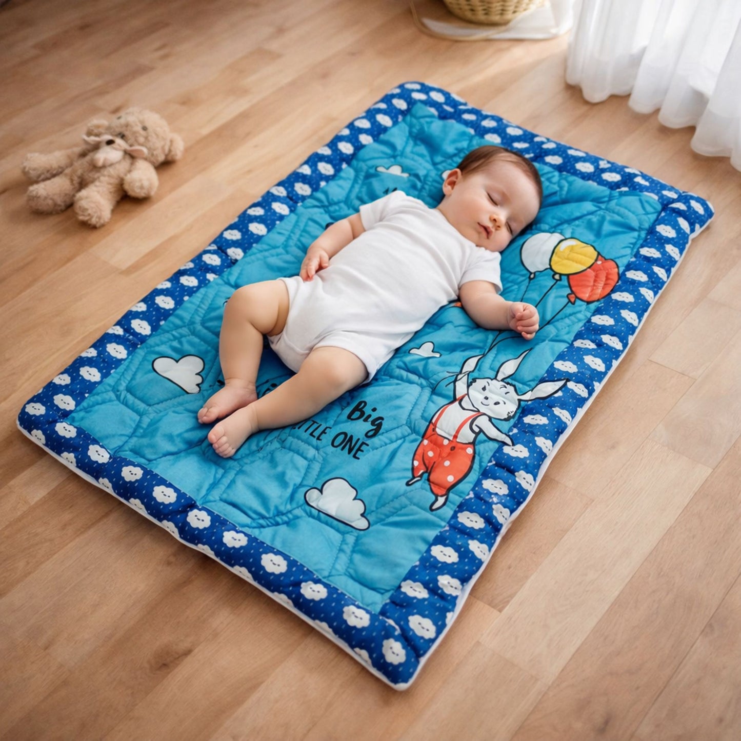 Baby Mattress | Baby Play Mat | Quilted Baby Bedding | 0-12 Months | Pack of 2