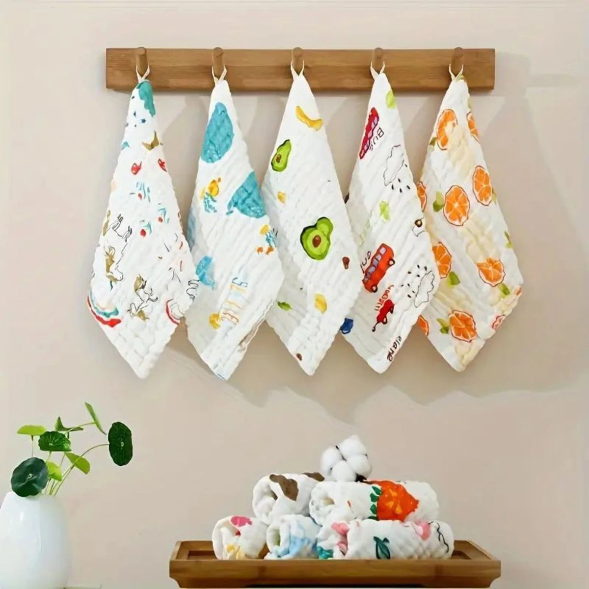 6 Layer Muslin Baby Face Towel / Wash Cloth/  Muslin Napkins