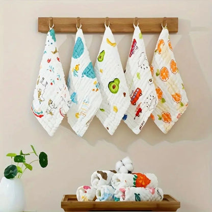 6 Layer Muslin Baby Face Towel / Wash Cloth/  Muslin Napkins