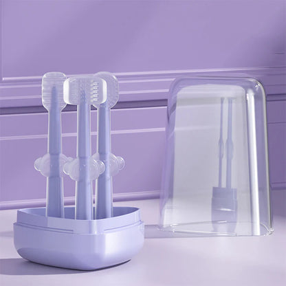 Toothbrush 3 Pc Set – 100% Soft Silicone (Newborn to Toddler)