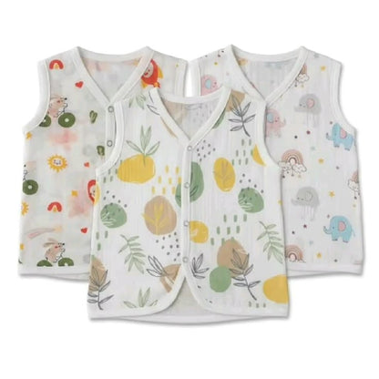 Muslin Cotton Baby Jabla Set | Pack of 3 | 0-3 Months