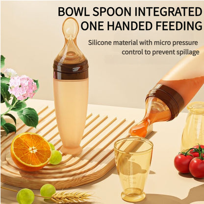 Silicone Baby Spoon Feeder – Squeeze Bottle with Soft Spoon Tip