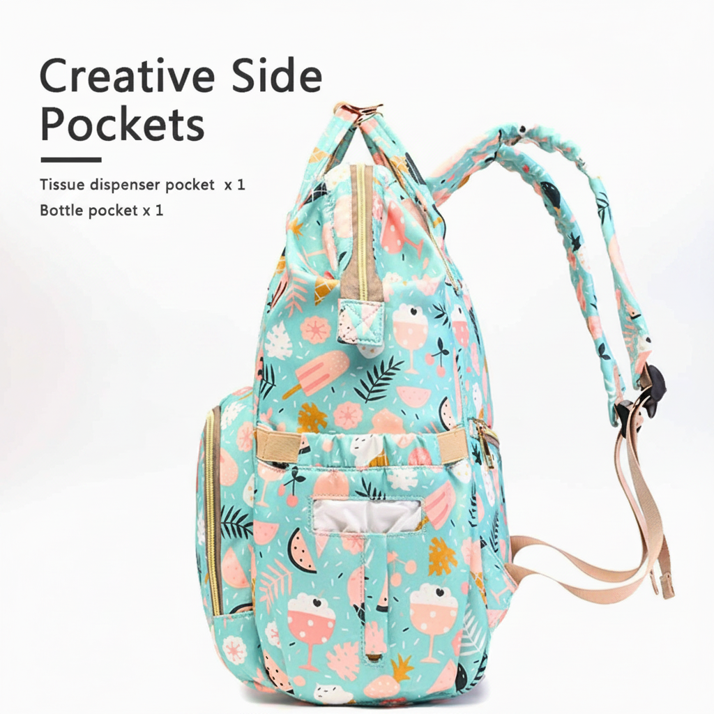 Creative Side Pockets Diaper Bag