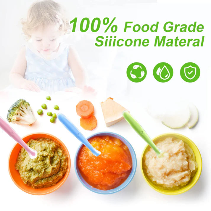 Silicone Baby Feeding Spoon – 100% Food Grade Silicone (Pack of 1)