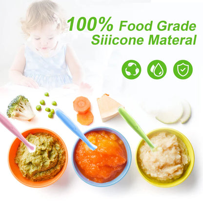 Silicone Baby Feeding Spoon – 100% Food Grade Silicone (Pack of 1)