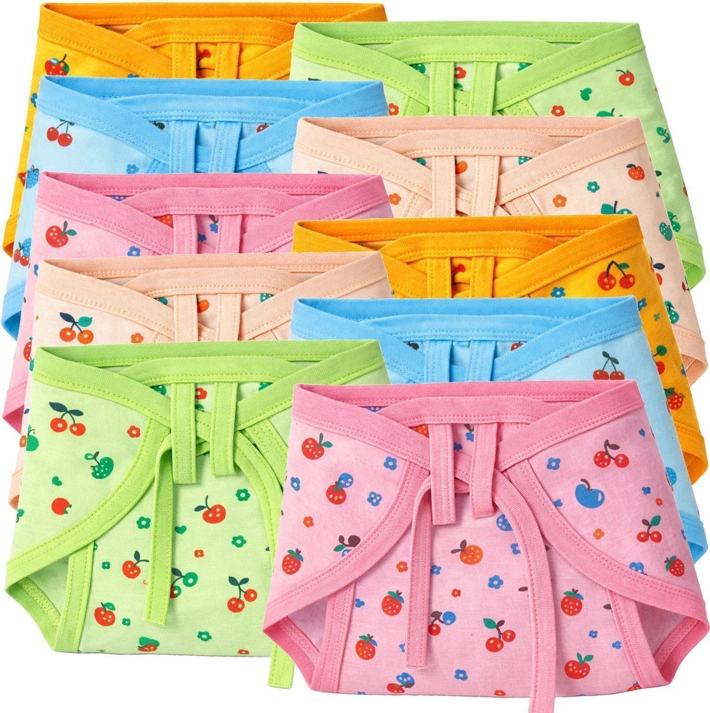 TiniTot Cotton Padded Baby Nappy | Soft & Reusable | Multicolor pack of 5