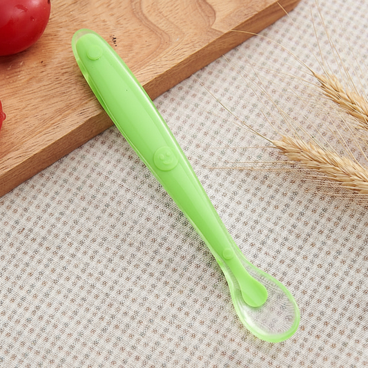 Green Silicone Baby Spoon