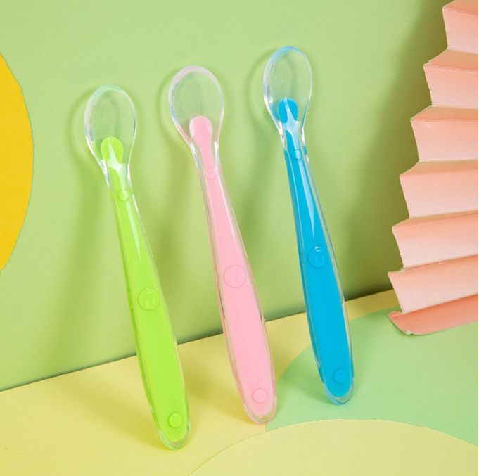 Silicone Baby Feeding Spoon – Green | 100% Food Grade Silicone (Pack of 1)
