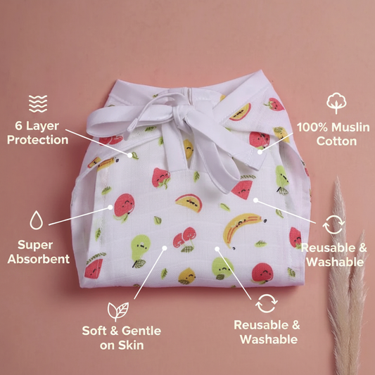 Muslin Nappy 6 Layer Infographic