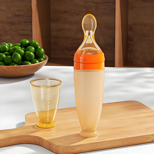 Silicone Baby Spoon Feeder – Squeeze Bottle with Soft Spoon Tip